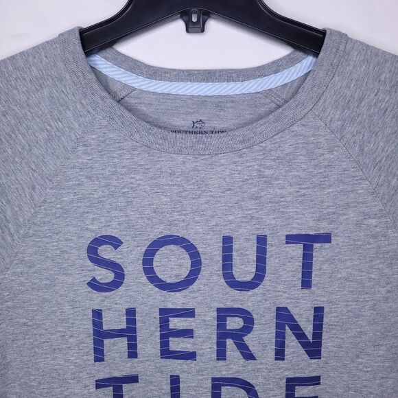 Southern Tide Sweatshirt Womens Small Gray Pullover Graphic Print - Picture 2 of 11